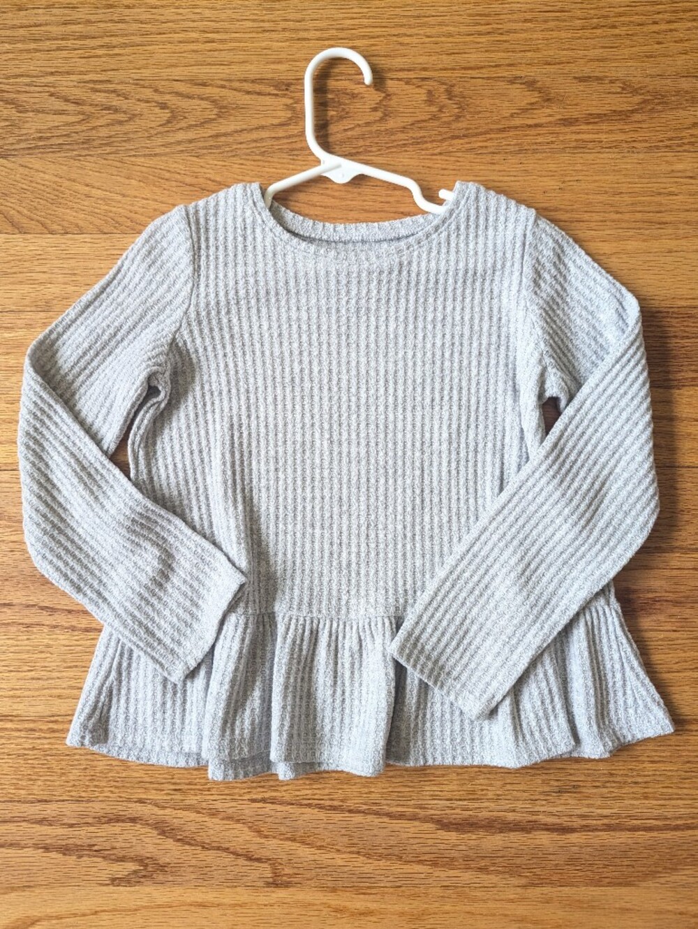 jumping beans Light Gray Waffle-Knit Shirt, Girls 5